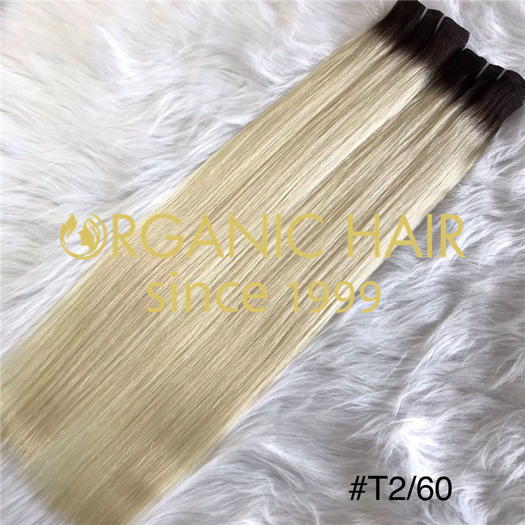 Full cuticle rooted color #2/60 hand tied weft I22